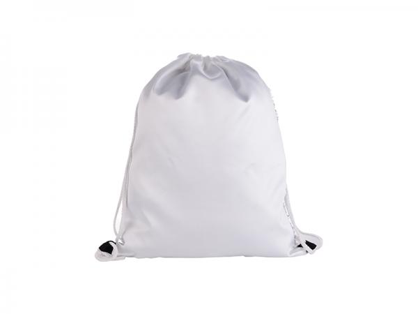 Pailletten Rucksack weiß / silber für den Sublimationsdruck