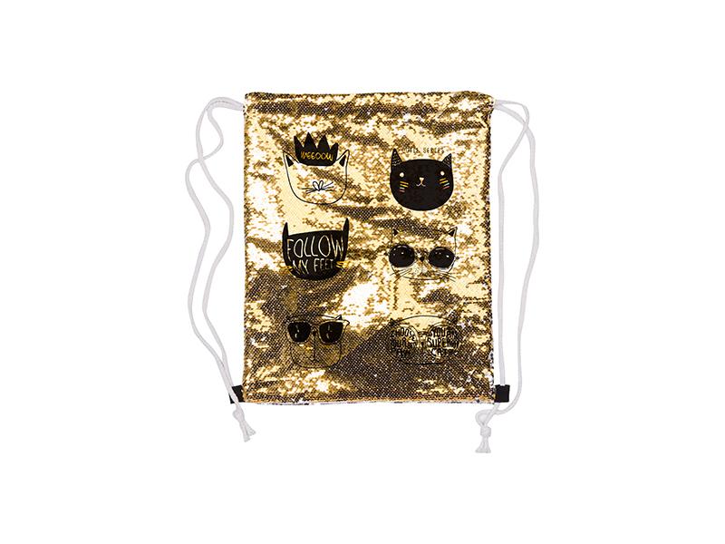 Pailletten Rucksack gold / silber für den Sublimationsdruck